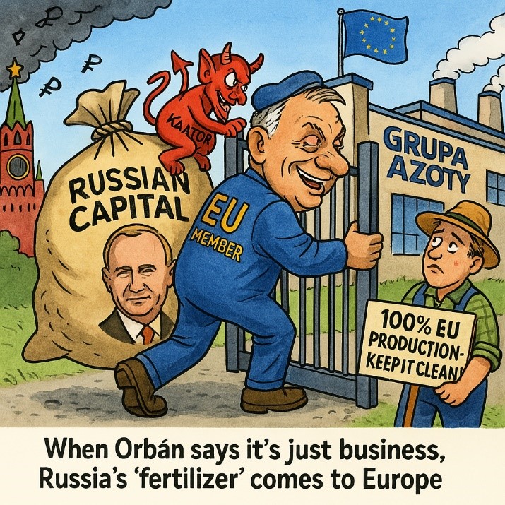 Het Kremlin komt terug voor meststoffen. Hoe Orban Moskou helpt de controle over een strategisch bedrijf in Polen terug te krijgen