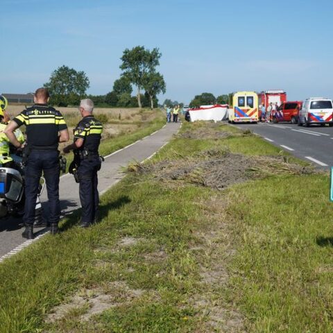 Drie doden bij ongeval op N355 nabij Grijpskerk