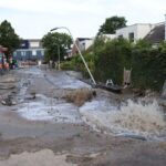 Grote waterlekkage zorgt voor overlast in Noordwijkerhout na graafwerkzaamheden