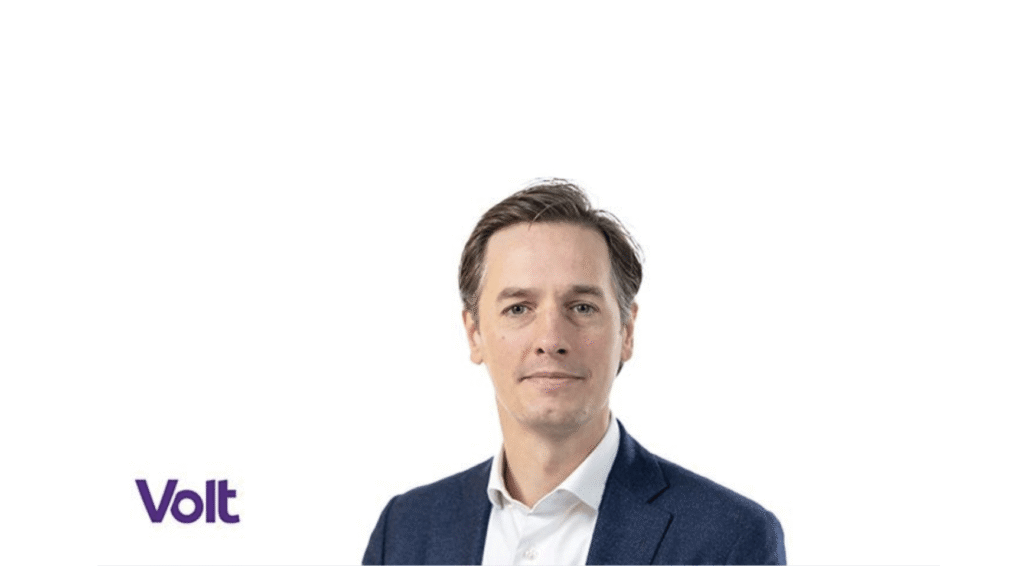 Laurens Dassen herbenoemd als lijsttrekker van Volt voor de oktoberverkiezingen