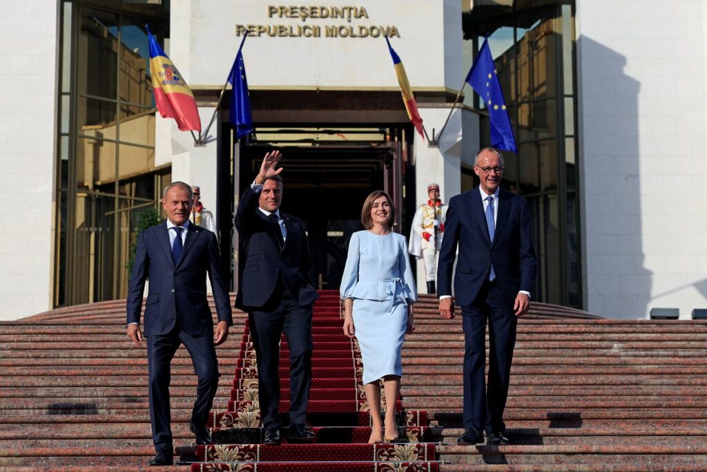 Macron, Merz en Tusk bevestigen Europese koers Moldavië