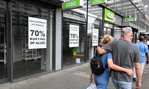 Leegverkoop van failliete woonwinkel Casa levert 1,5 miljoen euro op