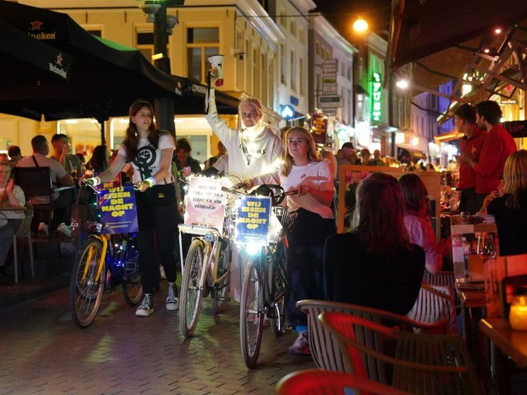 Vrouw doet aangifte van aanranding tijdens fietsprotest tegen vrouwengeweld in Groningen