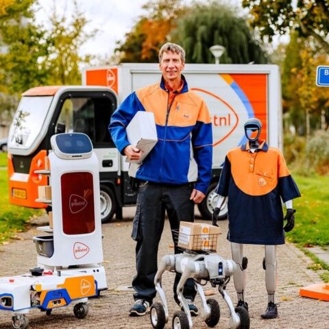PostNL test robots en humanoïde robots ter ondersteuning van bezorgers