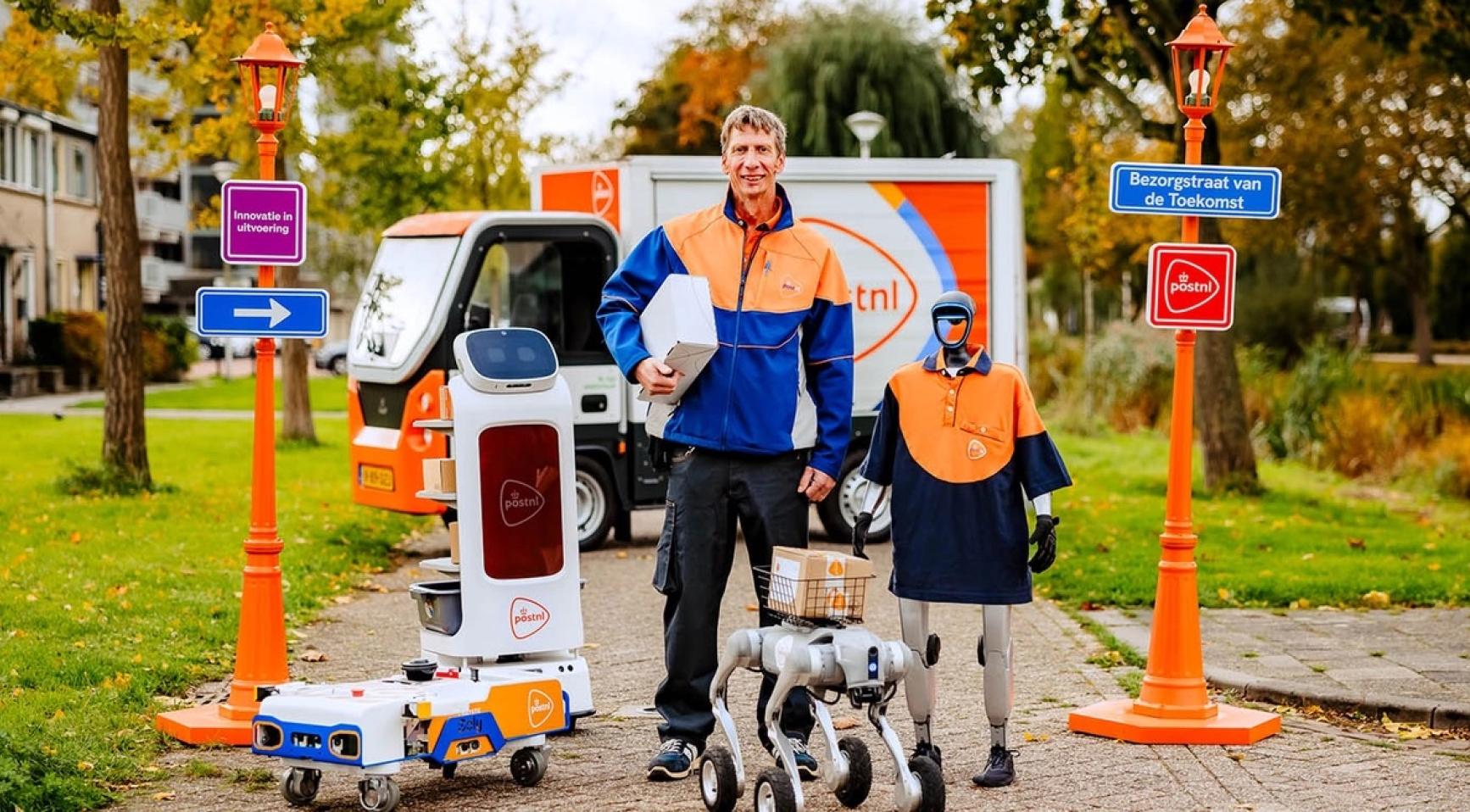 PostNL test robots en humanoïde robots ter ondersteuning van bezorgers