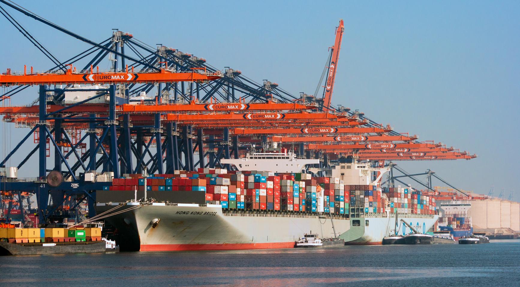 Staking van stevedores stillegt containerterminals in Rotterdam