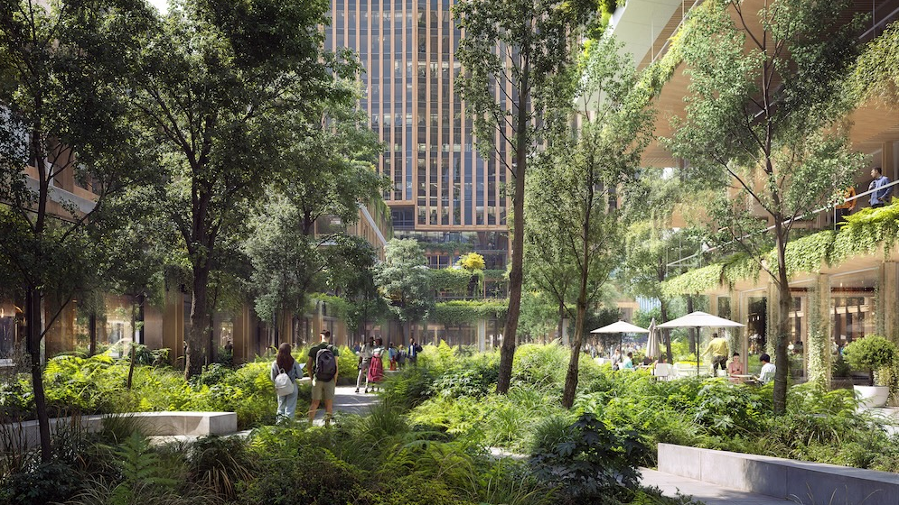 Voormalig hoofdkantoor ABN Amro transformeert naar groene stad Zudo met 300 woningen