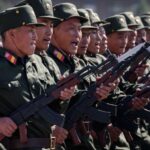 Russische militaire delegatie in Pyongyang