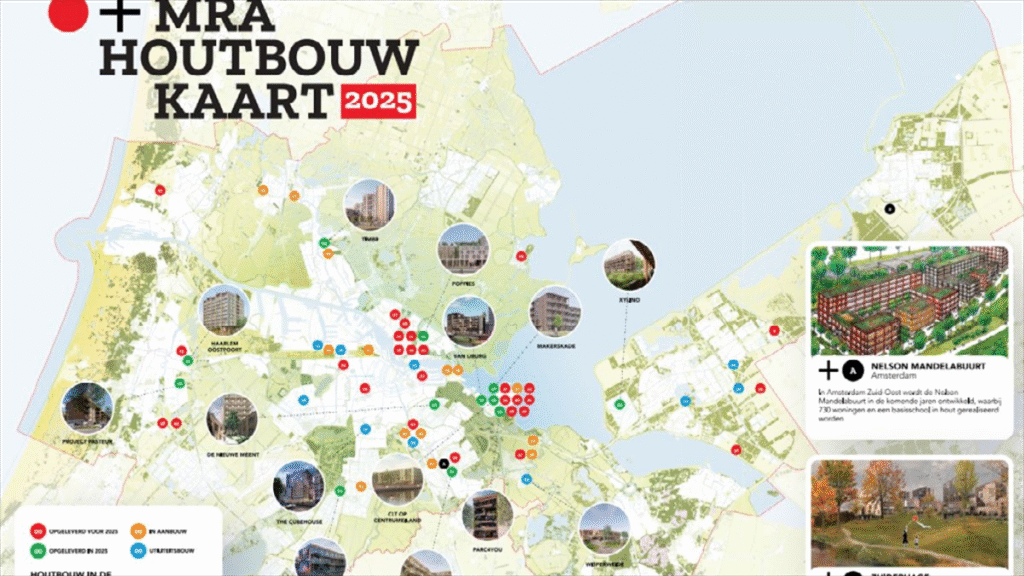 Eén op de vijf nieuwe woningen in MRA moet van hout of biobased materialen zijn