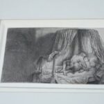 Ets van Rembrandt geveild toont vrouw met drie handen