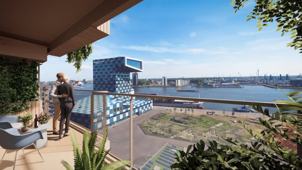 Koningin Máxima opent eerste circulaire houten woontoren Sawa in Rotterdam