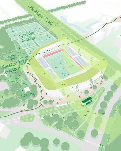 Nieuwe plannen voor Excelsior-stadion in Rotterdam met woningmix en multifunctionele voorzieningen