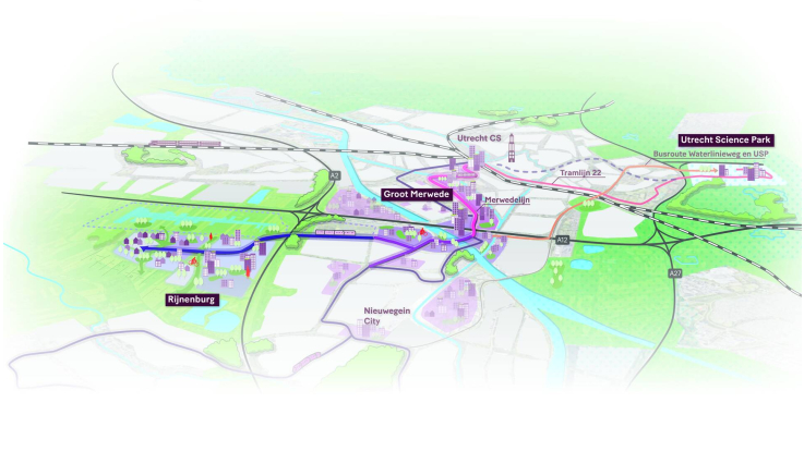 Rijk investeert meer dan vijfhonderd miljoen euro in Merwedelijn voor woningbouw in Utrecht