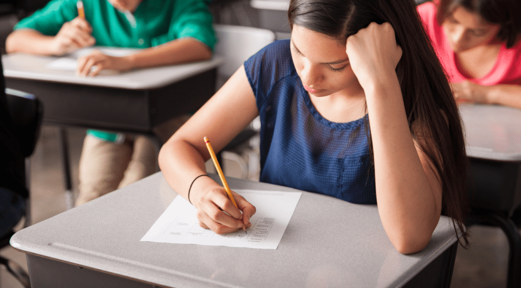 Veel Nederlandse middelbare scholieren hebben moeite met het schrijven van eenvoudige teksten, zegt Onderwijsinspectie