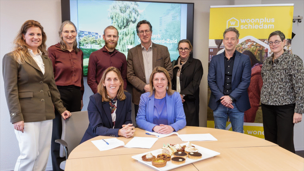 AM en Woonplus tekenen plan voor 290 nieuwe woningen in Schiedam