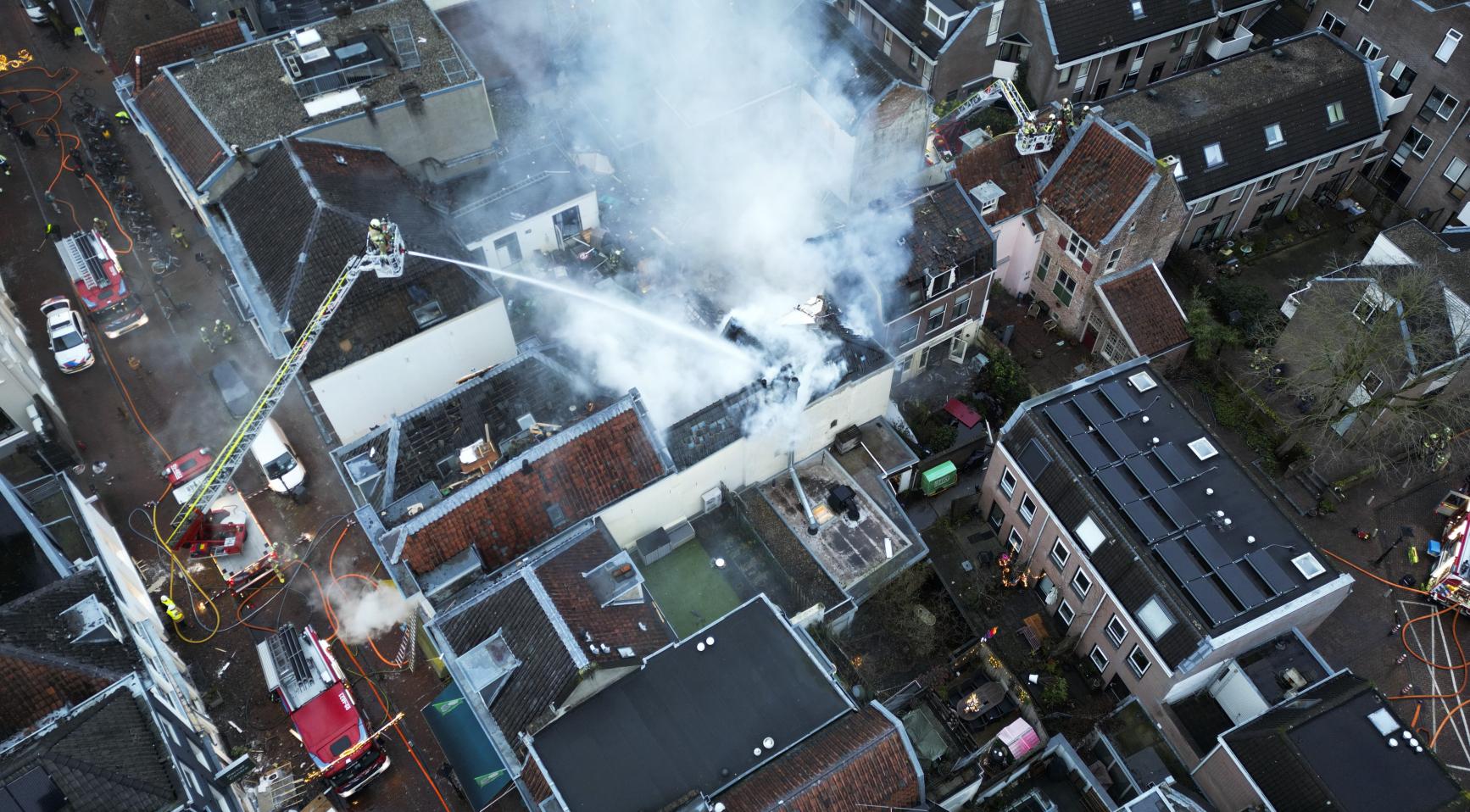 Explosies en brand in het stadscentrum van Utrecht verwonden vier mensen