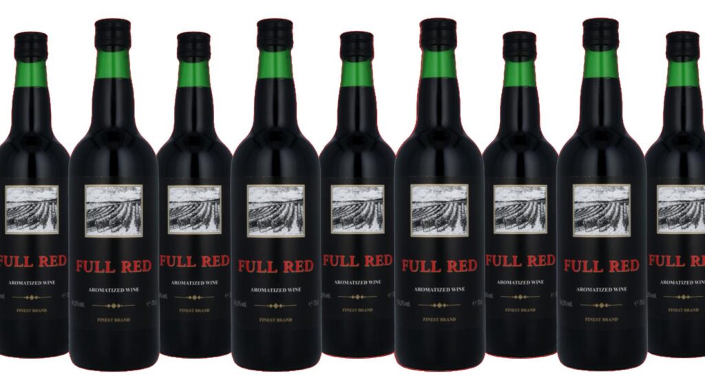 Nederlandse supermarkten roepen Full Red smaakwijn terug wegens risico op breuk van flessen