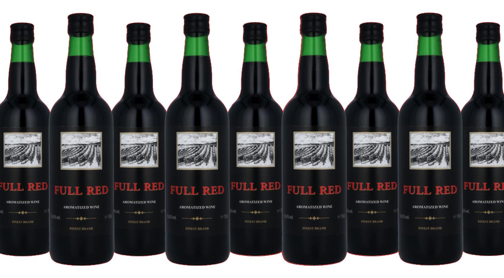 Nederlandse supermarkten roepen Full Red smaakwijn terug wegens risico op breuk van flessen