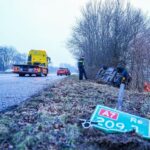 Ongelukken door gladheid in Drenthe, Friesland en Groningen; veel gewonden door ijzel