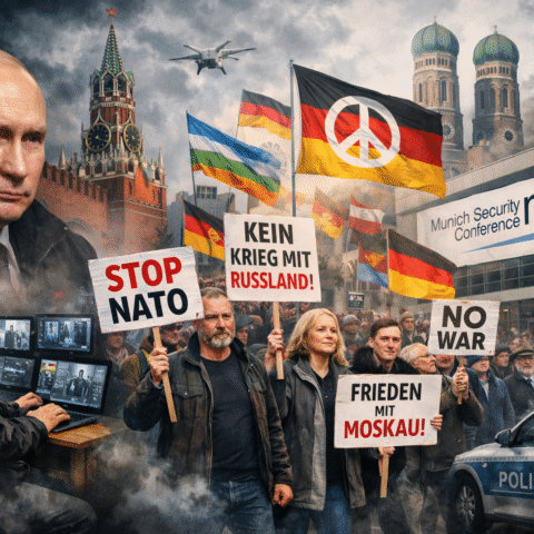 Kremlin zet Duitse pacifisten in voor hybride operatie tegen München-veiligheidsconferentie