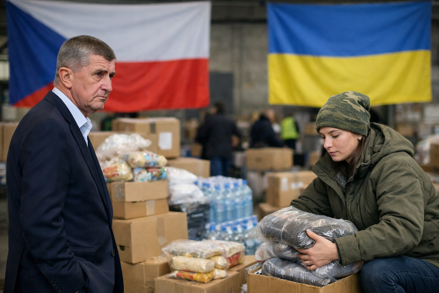 Tsjechische regering-Babiš snijdt humanitaire steun aan Oekraïne met twee derde