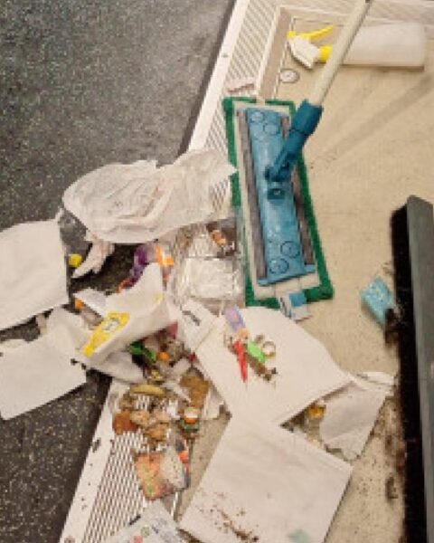 NS-treinen overspoeld met afval na carnavalvieringen