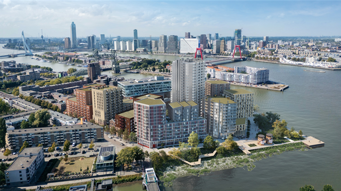 Rotterdam bouwt 12.500 woningen in 3,5 jaar, met meer dan 60% betaalbare opties