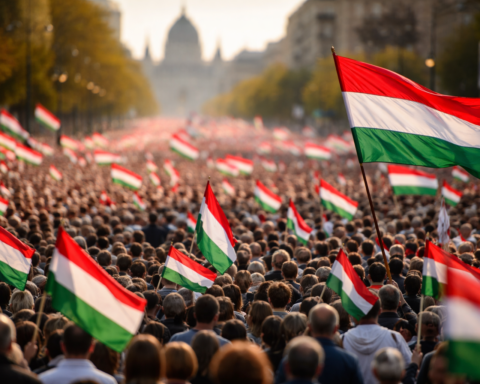 Massale nationale mars in Boedapest zet toon voor historische verkiezingen