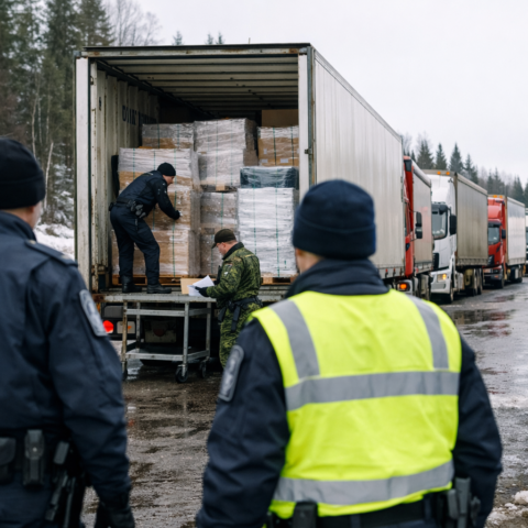 Finse douane ontdekt massale sanctieontduiking: honderden vrachtwagens illegaal naar Rusland