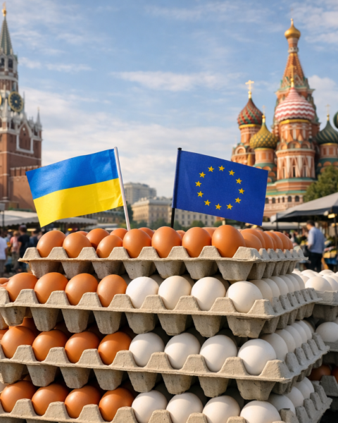 Oekraïense eieren versterken Europese voedselmarkten terwijl Russische economie onder druk staat