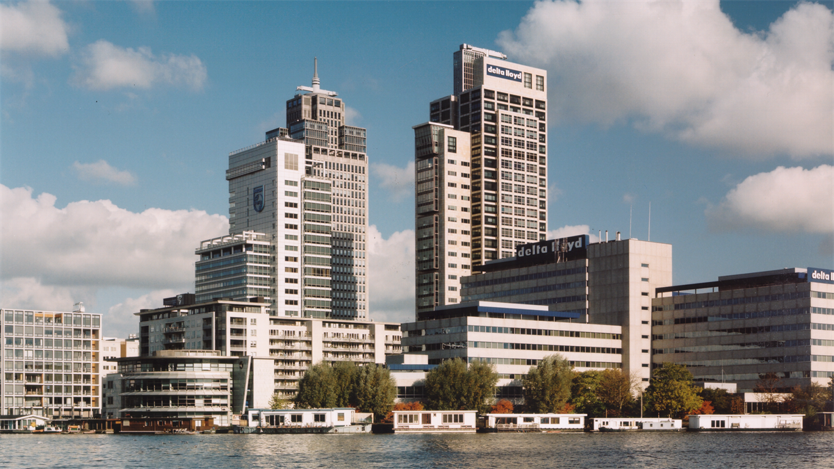 25 jaar Mondriaantoren: architect beschrijft ‘ongeëvenaard ensemble’ aan de Amstel