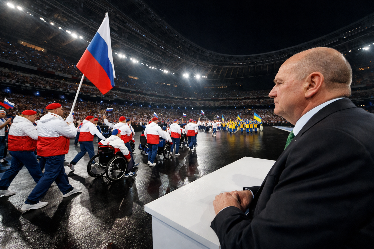 IPC-president beschuldigt Oekraïne van politisering terwijl Russische oorlogsdeelnemers Paralympische Spelen betreden
