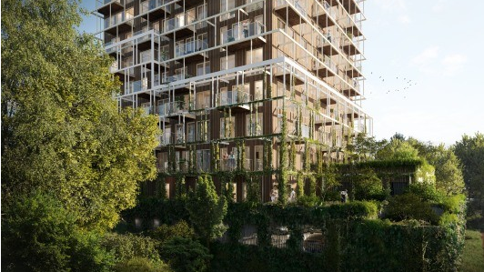 Startsein gegeven voor bouw van eerste houten woontoren Amstelwood in Amstelveen