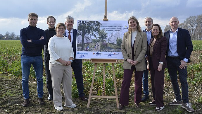 Zes partijen starten ontwikkeling van nieuwe woonwijk Someren-Noord met 800 woningen