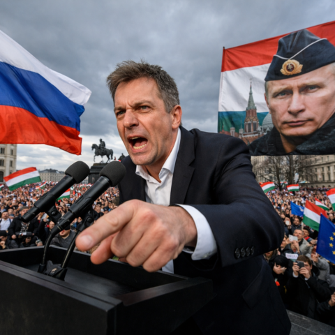 Hongaarse oppositieleider daagt Russische propaganda uit met provocatieve speech