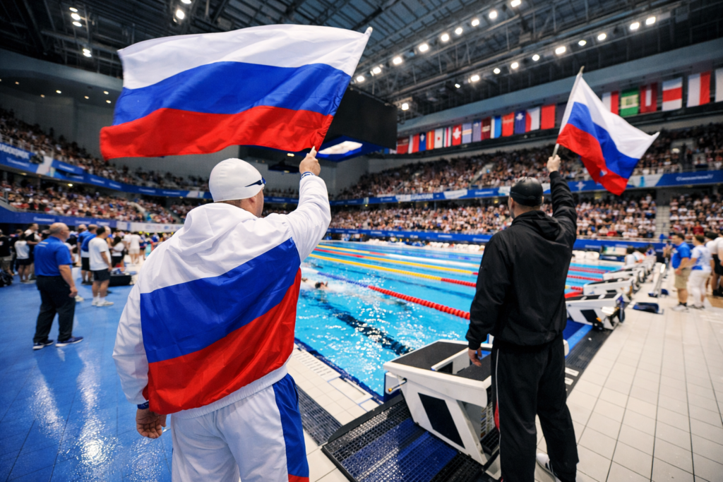 Wereldaquatiefederatie heft vlaggenverbod voor Russische zwemmers op ondanks voortdurende oorlog