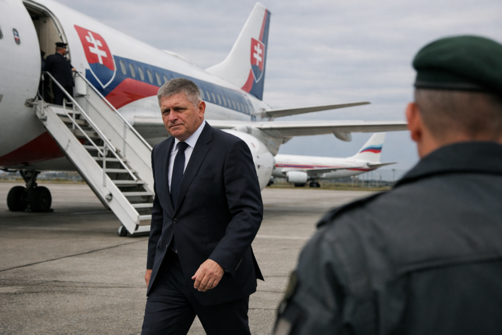 Baltisch luchtruimverbod confronteert Fico opnieuw met isolatie na Moskou-plannen