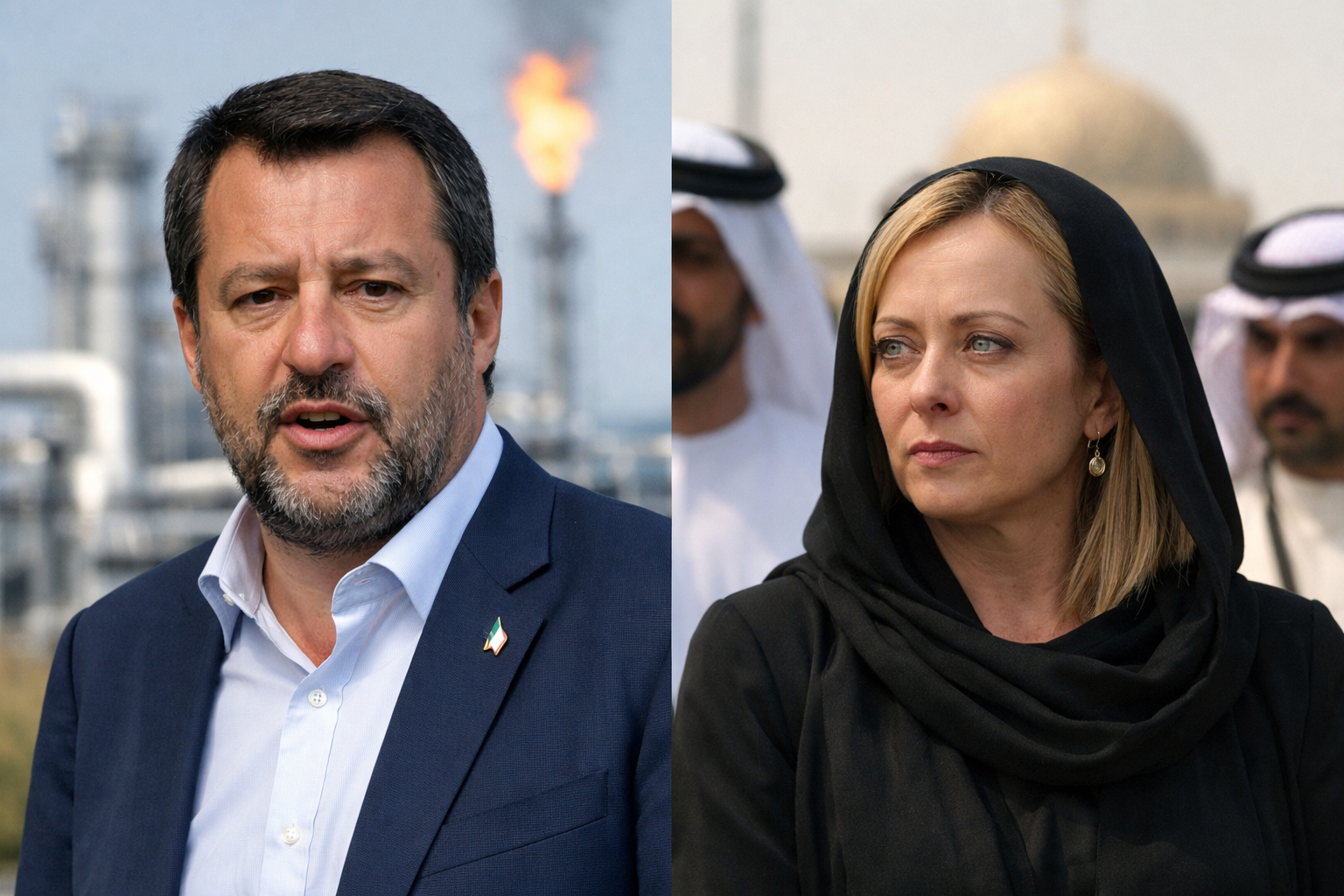 Italiaanse regering splijt over energiecrisis: Salvini eist terugkeer naar Russisch gas terwijl Meloni Midden-Oosten bezoekt