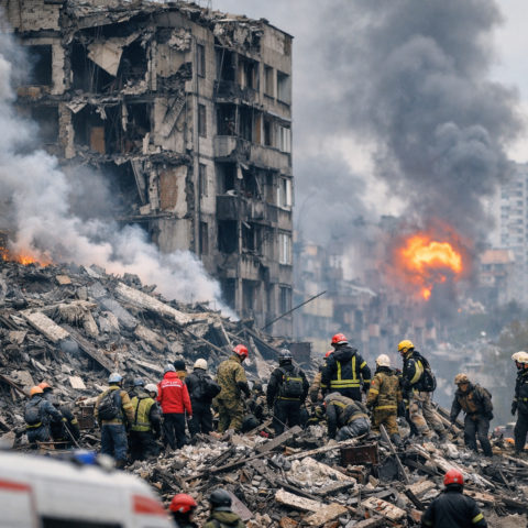 Massale Russische raketaanval treft Oekraïense steden, tientallen burgers gedood