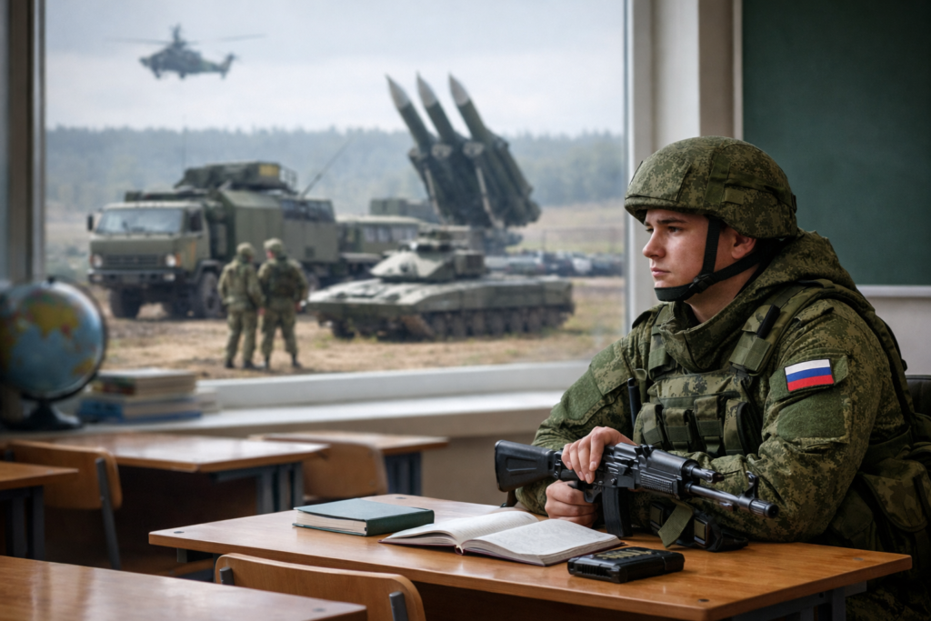 Van schoolbanken naar de frontlinie: Rusland en Belarus versterken militaire capaciteiten en omzeilen sancties