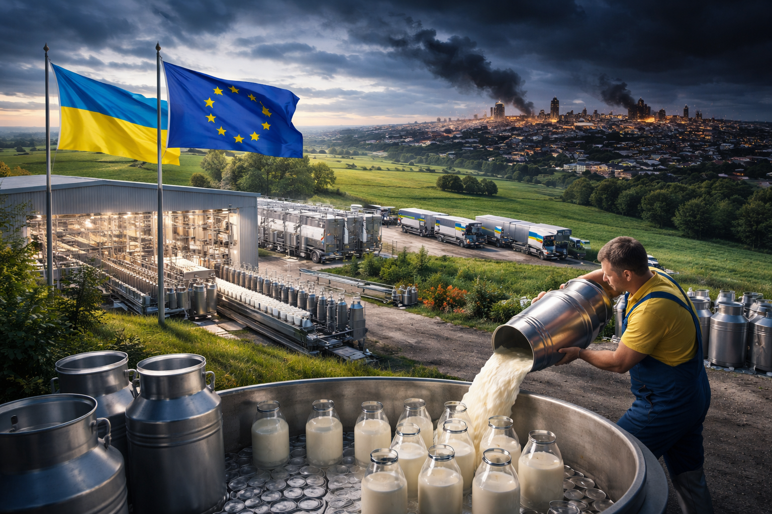 Oekraïense zuivelintegratie versterkt EU terwijl bezette gebieden in duisternis gehuld zijn