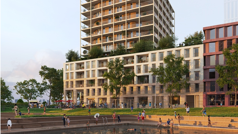 Heutink Groep wint aanbesteding voor 100 biobased appartementen in Sluisbuurt Amsterdam