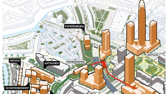 Nieuwe Luchtsingel komt naar Rotterdam, met focus op integratie in gebiedsontwikkeling