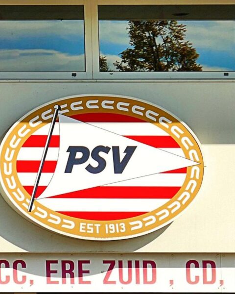 PSV celebrates its league title in Eindhoven on Tuesday