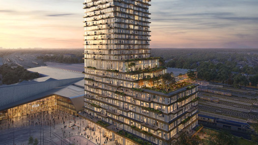 Rotterdam krijgt toestemming voor bouw van 300 woningen in Tree House van 37 verdiepingen
