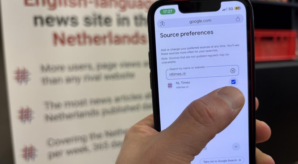 Google-update stelt gebruikers in Nederland in staat om NL Times bovenaan zoekresultaten te plaatsen
