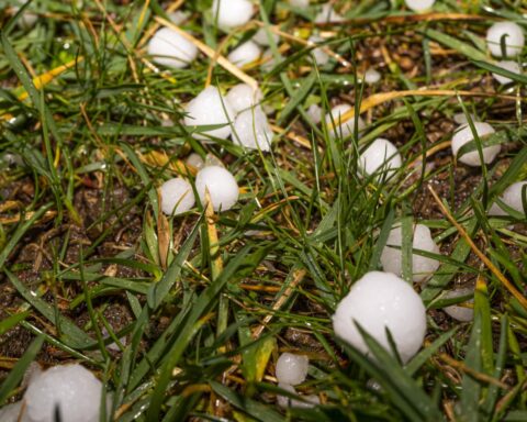 Onweer en hagel van 2 centimeter treffen het zuiden van Nederland en stoppen brandbestrijding