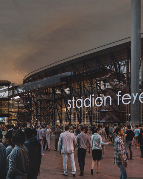 Plannen voor vernieuwde Kuip omvatten 58.000 zitplaatsen en vitalisatie van stadionomgeving