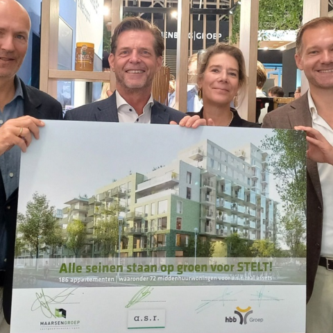 HBB Groep en Maarsen Groep starten bouw van Stelt in Amsterdam met 72 middenhuurwoningen