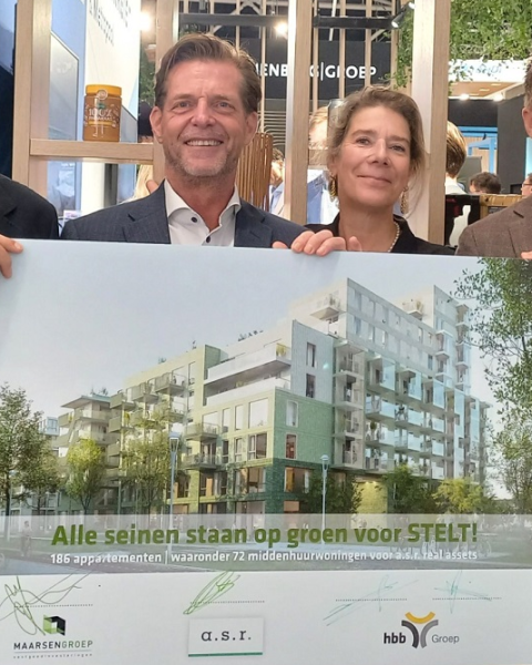 HBB Groep en Maarsen Groep starten bouw van Stelt in Amsterdam met 72 middenhuurwoningen